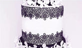 LARGE FLOWERS IN THE FIELD CAKE LACE MAT (PINK)